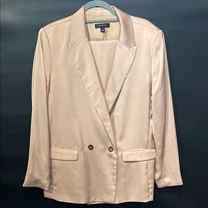 Anne Taylor Women's Satin Beige Blazer